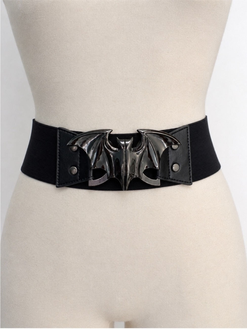 Kreepsville 666 Black Bat Elastic Waist Belt Goth Halloween SM/MED